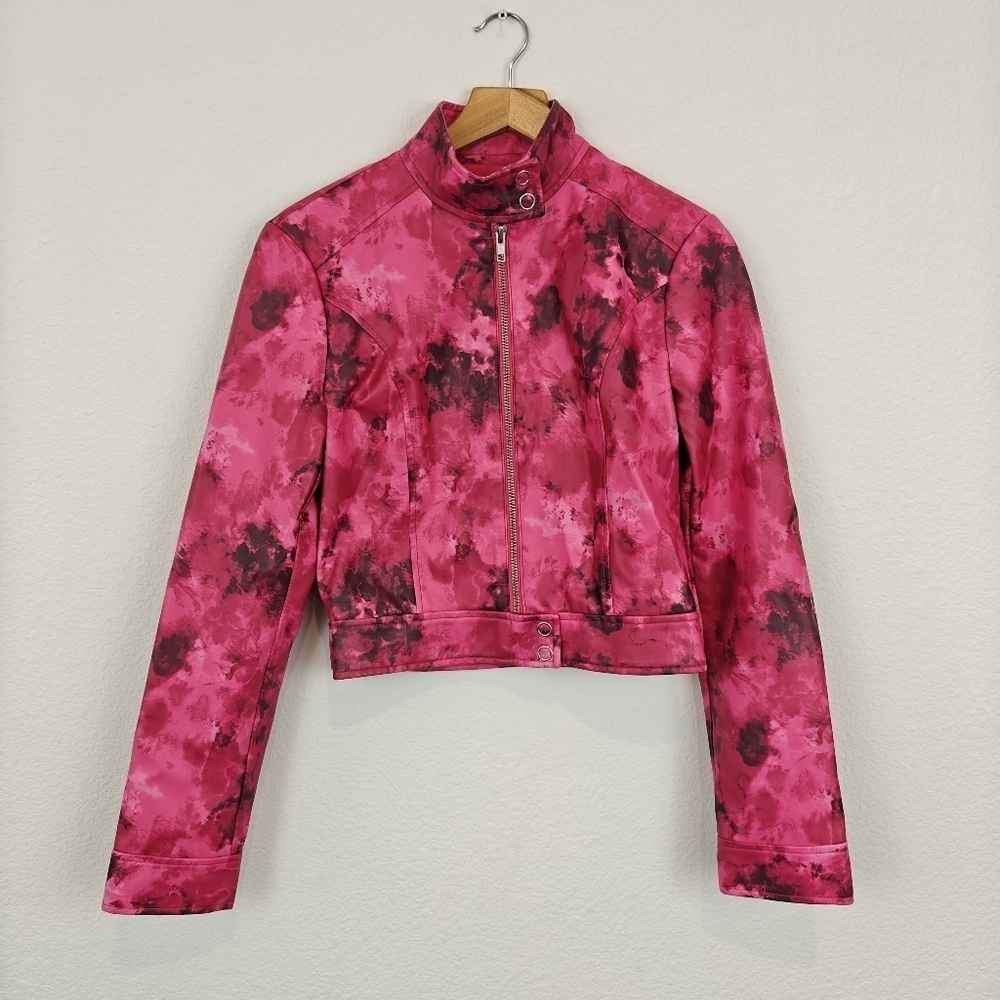 I.AM.GIA $365 womens Reika Jacket Pink Faux Leather Zip Front Size XS Women's - Picture 9 of 16